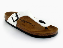 BIRKENSTOCK¨ Thong Sandals / Gizeh patent white & black
