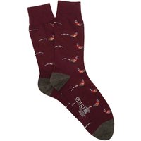 Corgi Pheasant Pattern Socks - Port - Extra Large